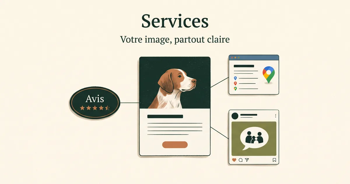 Fiche d'élevage reliée à avis, fiche en ligne et réseau social